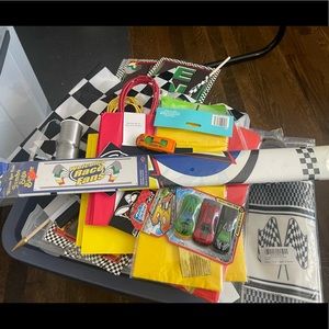 Race Car Party decorations left over (was a Dodge Charger Challenger party)